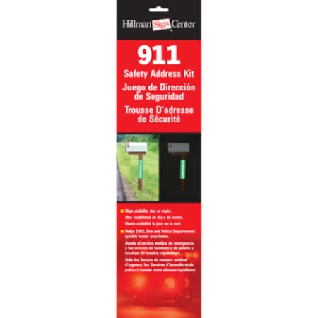 911 Refl Address Plaque